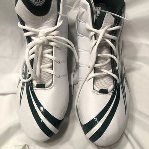 Reebok NFL BURNER SPEED Football Cleats Wht/Grn